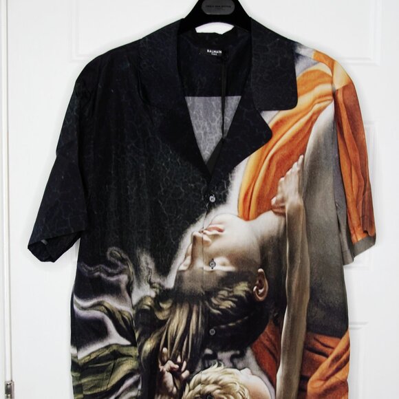 BNWT SS23 BALMAIN BAROQUE MOTIF SHIRT 42 - Picture 2 of 14